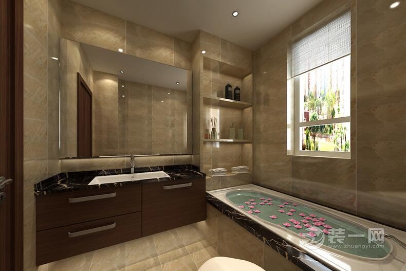 中式风格卫浴间装修设计效果图