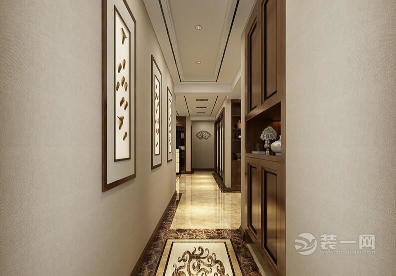 新中式风格走廊装修设计效果图